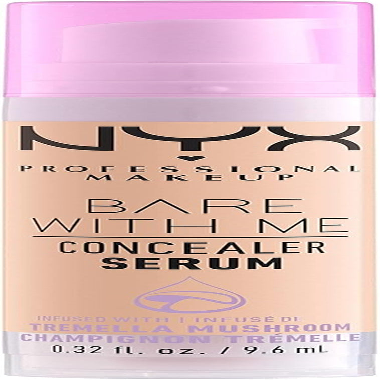 NYX Professional Makeup Concealer Serum, Natural Medium Coverage, Works like Skincare, Bare with Me, 03 Vanilla, 9.6Ml