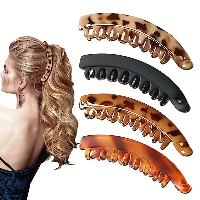 Fish Shaped Ponytail Holder, Twist Clamp Barrettes, Headbands for Women Hair Styling Accessories