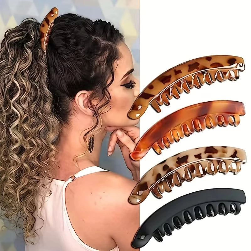 Fish Shaped Ponytail Holder, Twist Clamp Barrettes, Headbands for Women Hair Styling Accessories