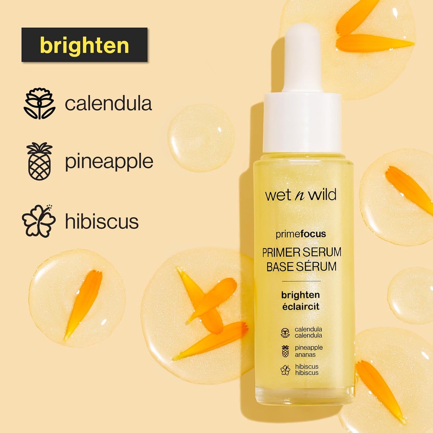 Wet N Wild Prime Focus Brightening Primer Serum Off-White Brighten, (1114618)