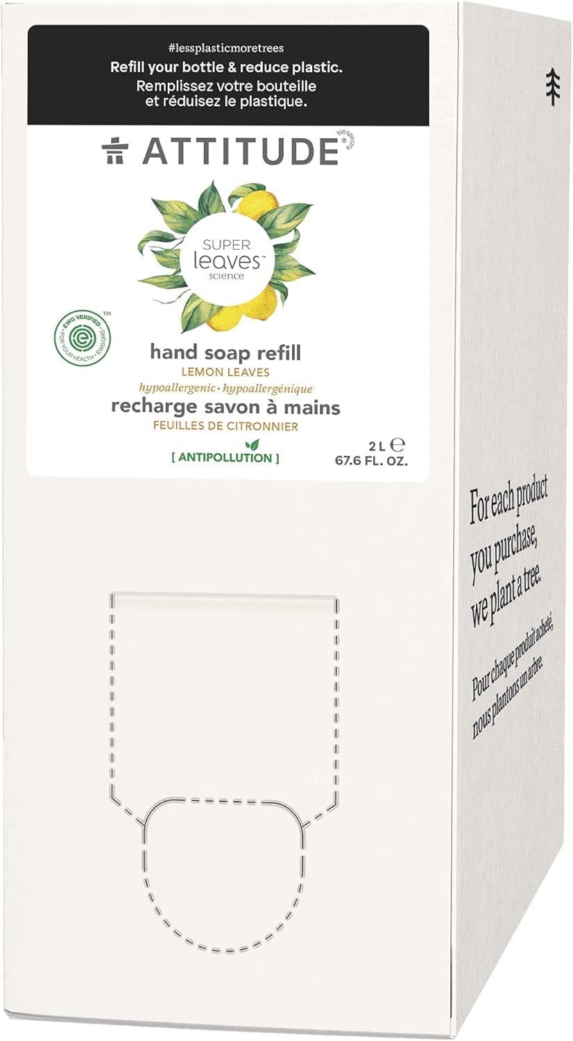 Liquid Hand Soap (Lemon Leaves) + Dishwashing Liquid (Citrus Zest) | EWG Verified, Plant-Based Bundle