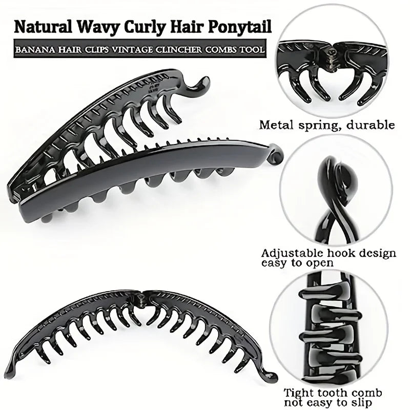Fish Shaped Ponytail Holder, Twist Clamp Barrettes, Headbands for Women Hair Styling Accessories
