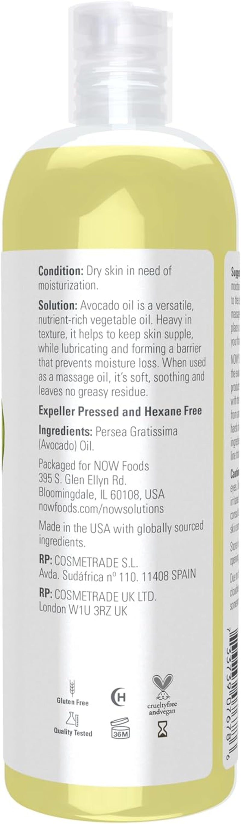 Now Food AVOCADO OIL, 16 OZ